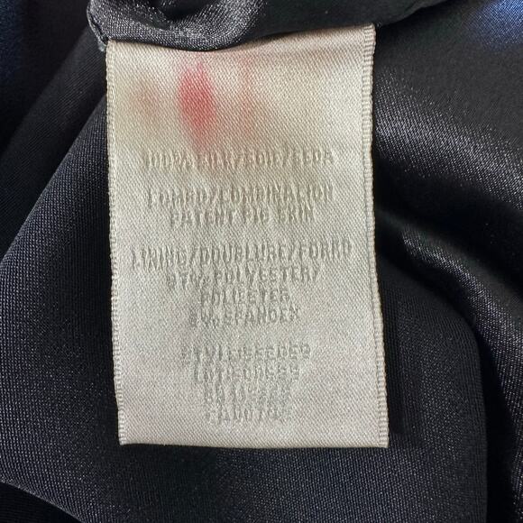 Badgley Mischka Silk Leather Cocktail Dress LBD Y2K | Black | SZ 0 - Picture 9 of 10